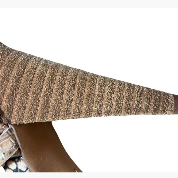 Vince Camuto High Heel Back Zip Peep Toe Snakeskin Shoes Booties Size 6.5 EUC - Picture 11 of 15